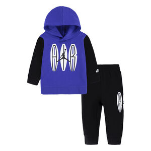 Jordan Baby Boys MJ MVP Blocked Fleece Set (Infant) Dark Concord 24 Months